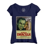 T-Shirt Femme Col Echancré Scars Of Dracula Vieille Affiche De Film Rétro Poster Cinéma Vintage Horreur