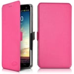 Etui De Protection Universel M Porte-Carte À Rabat Latéral Rose Fushia Pour Smartphone Condor Plume L2