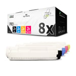 8x Toner for OKI C 822 Like 44844613 - 44844616 CMYK