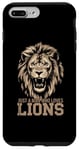 Coque pour iPhone 7 Plus/8 Plus Visage de lion drôle Meme Lions Citations Just A Man Who Loves Lions