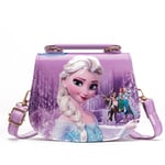 Frozen Elsa Princess Axelväska Barn Flickor Handväska Crossbody Väska Födelsedagspresent Purple