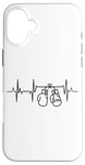 Coque pour iPhone 16 Plus Tenue d'entraînement de boxe Boxer Heartbeat Heartline ECG