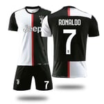 Juventus tröja 2019-20 Cristiano Ronaldo #7 Cr7 Hemma Fotbollströja Barn Vuxen 3 Delar Tröja Kit Vuxen Barn Kids 26