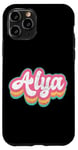 Coque pour iPhone 11 Pro Alya Prénom Fille Vintage Années 70 80 Personnalisé