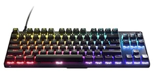 SteelSeries Apex 9 TKL - Clavier de jeu mécanique - Switchs optiques - Actionnement en 2 points - Format compact sans clé - Switchs amovibles - Disposition américaine (QWERTY)