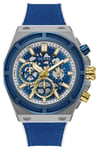 Guess GW0713G1 Men's Masterpiece (47mm) Blue Skeleton Dial Watch