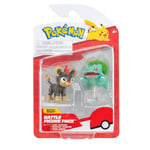 Pokémon PKW3583 Battle Figure Pack Leufeo & Bisasam Figurines Officielles détaillées 5 cm