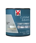 V33 Peinture multi-supports monocouche Cuisine & Bain Resist'Extrême® Satin, Gris Galet, 0,5L