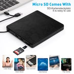 Portable CD DVD Burner Player for Windows 10/11 & Mac - USB 3.0 External Drive