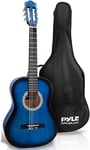 Pyle 3/4 Acoustic Guitar, Classical Guitars, Junior Guitar-Size 91cm/36" Beginner Guitar Kit- Great Christmas Gift for Kids & Adults w/Short Fingers, Accessories, Gig Bag, Strap, Right-Handed, Blue