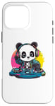 Coque pour iPhone 16 Pro Max Panda DJ mixant des mélodies colorées