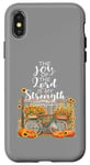 Coque pour iPhone X/XS Verset de l'écriture The Joy Of The Lord Is My Strength Automne 2024