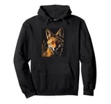 Cool jackal face outfit for animals and wild dog lovers Pullover Hoodie