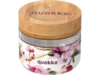 Quokka Deli Matburk - Matburk / Lunchlåda I Glas 500 Ml (Mörka Blommor)