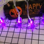 Halloween Lila Spider LED Fairy Lights 1,5 meter