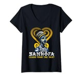 Womens Learn From The Past African Symbol Adinkra Sankofa History V-Neck T-Shirt