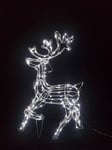 Christmas Reindeer Decoration Garden LED Stag Ornaments Light Up Antler Xmas