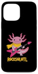 Coque pour iPhone 13 Pro Max Rocksolotl Guitare Axolotl pour enfant