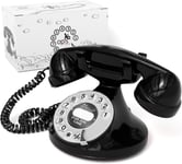 Telephone Fixe Vintage/Telephone Filaire Vintage/Telephone Retro/Telephone Fixe Retro/Telephone Fixe avec Fil/Telephone Vintage Retro/Telephone Noir