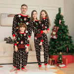 TIMIFIS Jul Familj Matchande Pyjamas Dam Bomull Jammies Herr Kläder Nattkläder Långärmad Pjs för Familj, Par - Baby Days