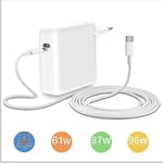 61w laddningsadapter för Apple Macbook Usb Type C till C laddare Pd strömadapter + typc C