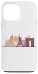 Coque pour iPhone 13 Pro Max Tour Eiffel de voyage cool ville Paris France silhouette cadeau