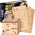 ESC WELT Space Box Jeu de Puzzle 3D - 3 en 1 Boîte de Puzzle en Bois - Casse-têtes - Boîte Cadeau Jeu d'énigmes - Pâques Boîte de Puzzle pour Adultes - Puzzles d'esprit 3D - Salle d'évasion Jeu