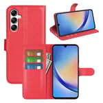 Galaxy A34 5G      Pu Wallet Case    [Red]