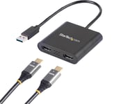 StarTech.com USB 3.0 to Dual HDMI Adapter - 1x 4K 30Hz & 1080p - 2-port