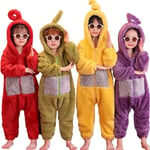 Anime Teletubbies Kostym Barn Pyjamas Sovkläder Jumpsuit - Perfet red 105-120cm