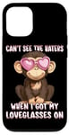 iPhone 12/12 Pro Can't See The Haters Loveglasses On Monkey Heart Glasses Case