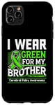 Coque pour iPhone 11 Pro Max I Wear Green For My Brother Sensibilisation à la paralysie cérébrale