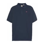 Polo Levi's® en maille piquée de coton bleu marine à col boutonné et Batwing poitrine