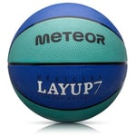 meteor Layup - Mini Ballon de Basket pour Enfant - Taille #5 - Idéal pour Les Mains des Jeunes Enfants de 4 à 8 Ans - Idéal pour la Formation de Basket-Ball Souple avec Surface antidérapante Bleu