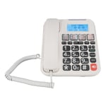 US Plug 100‑240V White Corded And Cordless Phone 2in Screen Expandable Big B Hot