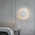 Goeco - Applique murale led interrupteur tactile éclairage intérieur pour chambre salon rond chevet escalier lumière décoration de la Blanc