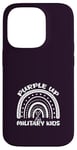 Coque pour iPhone 14 Pro Purple Up for Military Kids Awareness Rainbow Military Kid