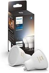 Philips Hue White Ambiance Smart Light Bulb 2 Pack [GU10 Spot] With Bluetooth. 