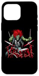 Coque pour iPhone 16 Pro Max Kit de batterie Rock and Roll Band Rock On Drum du batteur Skeleton Guy