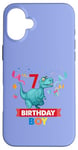 Coque pour iPhone 16 Plus Anniversaire Garçon 7 Célébration drôle de 7 ans