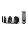 Arlo Ultra 2 Full Home Security Kit - 4K Smart Cameras x4 and FHD Video Doorbell, Wireless Outdoor Camera with Advanced Colour Night Vision, Motion Sensor, Siren, 2-Way Audio, Secure Trial Period