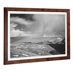 Big Box Art Framed Print of Ansel Adams Rocky Mountain National Park Colorado 5 Design | Wall Art Picture| Home Decor for Kitchen, Living Room, Bedroom, Office, Walnut, A2 / 24.5x18 Inch / 62x45cm