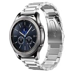 SUNDAREE Compatible avec Bracelet Samsung Gear S3 Classic SM-R770/Garmin Venu 3/Huawei Watch GT 4 46MM/Ticwatch Pro 3 Ultra/GTR 4,22MM Argent Remplacement Acier Inoxydable Métal Montre Band