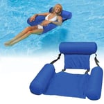 Fauteuil Gonflable Flottant - LEOCLOTHO - Bouee piscine - Bleu - 100*120cm