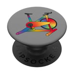 Illustration Rainbow Spin Bike PopSockets PopGrip Interchangeable