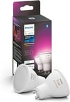 Philips Hue White and Colour Ambiance Smart Light 2 Pack [GU10 Spot] With