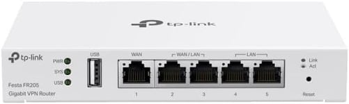 Festa FR205 Routeur VPN Gigabit,5 Ports Gigabit,Gestion Cloud Gratuite,Facile à Utiliser,Accès au Cloud,VPN Haute Sécurité,Port WAN USB,Boîtier Métallique,IPSec,PPTP,L2TP et OpenVPN.[Y331]