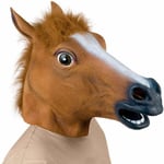 Hästmask Halloween Kostym Party Djurhuvud Latex Mask Häst