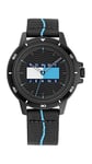 Tommy Hilfiger Montre Analogique à Quartz pour homme avec bracelet tissu en plastique issu des océans Noir - 1791999