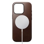 Nomad iPhone 16 Pro Modern Skal Horween Leather MagSafe Rustic Brun